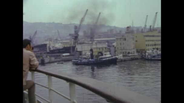 Civitavecchia Italien Juni 1964 Hafenansicht Von Civitavecchia Den 60Er Jahren — Stockvideo