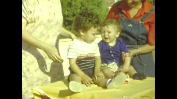 Рим Италия Май 1964 Детские Семейные Воспоминания — стоковое видео