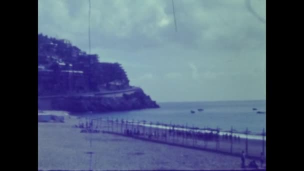 Liguria Ιταλία Ιούνιος 1964 Κινηματογραφικό Τοπίο Ακτών Στη Δεκαετία Του — Αρχείο Βίντεο