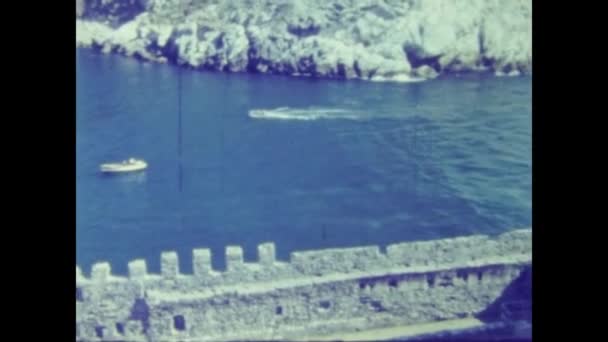 Liguria Italia Junio 1964 Cinque Terre Coast Landscape 60S — Vídeos de Stock