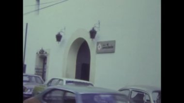 Mexico City, Meksika Mayıs 1973: 70 'lerde Meksika mimari detay sahnesi