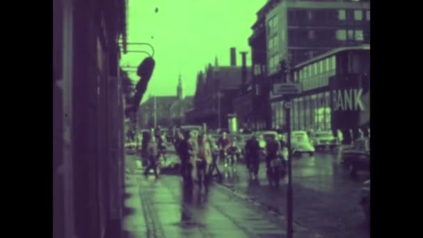 Copenhague Danemark Mai 1964 Scène Urbaine Copenhague Dans Les Années — Video