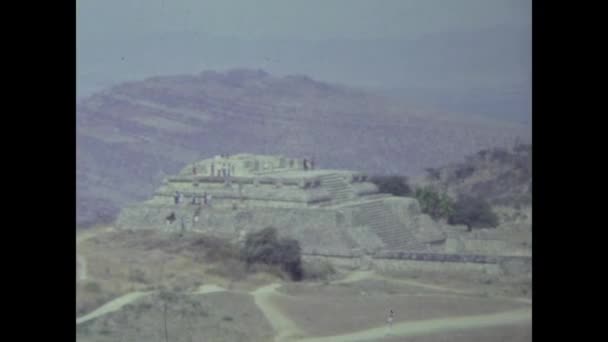 Mexico City Mexico May 1973 Tlatelolco Archeologické Naleziště Letech — Stock video