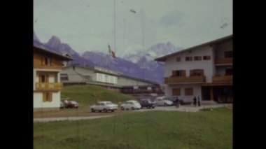 Moena, İtalya 1964: Alpler köyü, Moena İtalya panoraması 60 'larda