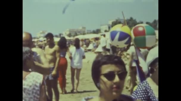 Roma Italia Junio 1964 Vacaciones Playa Verano Los Años — Vídeo de stock