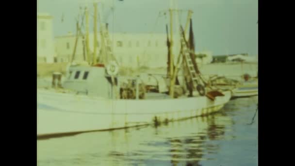 Rome Italy June 1964 Sailing Ships Harbor 60S – Stock-video