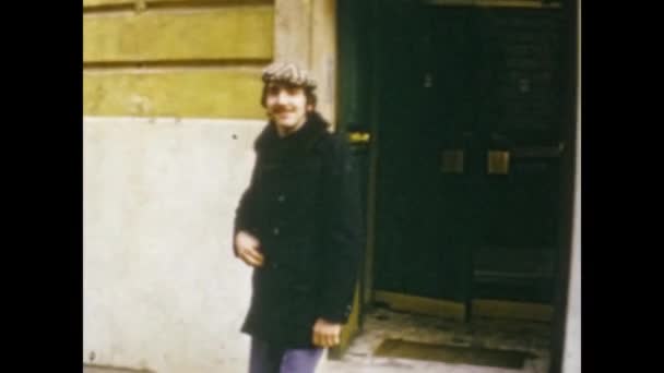 1976年 昭和51年 3月オーストリア インスブルック 70年代の旅の始まり — ストック動画