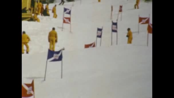 Innsbruck Áustria Março 1976 Corrida Olímpica Esqui Década — Vídeo de Stock