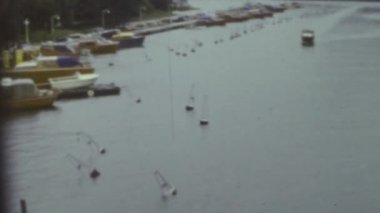 Stockholm, İsveç Mayıs 1961: Stockholm şehir manzarası 60 'larda