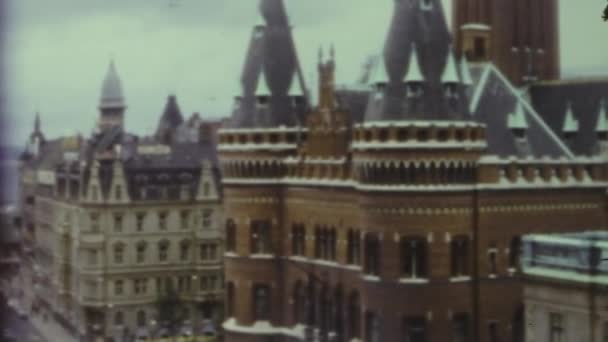 Drottningholm Zweden Mei 1961 Uitzicht Kasteel Drottningholm Jaren — Stockvideo
