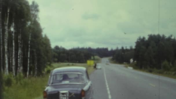 赫尔辛堡 1961年 60年代的旅游街 — 图库视频影像