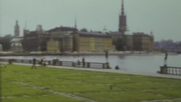 Stockholm Sverige Maj 1961 Stadsutsikt Från Stockholm Talet — Stockvideo