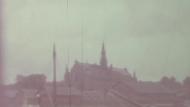 Stockholm Sveç Mayıs 1961 Stockholm Şehir Manzarası Larda — Stok video