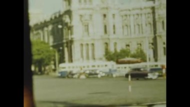 Madrid, İspanya Haziran 1958: 50 'li yıllarda Madrid şehir manzarası