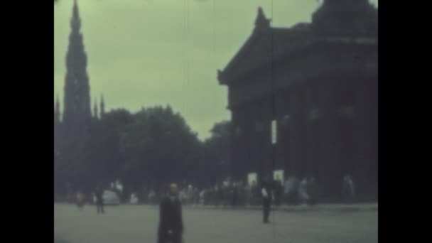 1959年 昭和34年 イギリス エディンバラ市の景観50年 — ストック動画