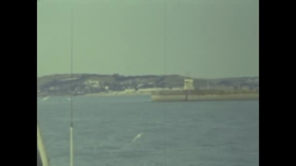 Dover Spojené Království May 1959 Cliffs Dover View 50S — Stock video