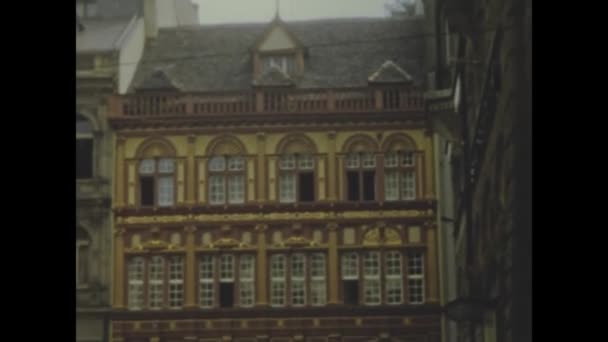 Basel Sviçre Mayıs 1959 Yıllarda Basel Şehir Manzarası — Stok video