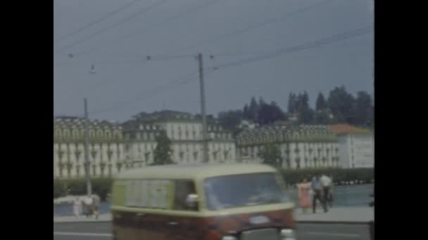 Luzern Schweiz Mai 1959 Luzerner Stadtansicht Den 50Er Jahren — Stockvideo