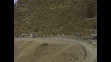 Giza, Mısır Haziran 1956: 60 'larda Giza Piramidi görünümü