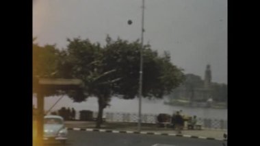 Kahire, Mısır Haziran 1956: 50 'lerde Kahire şehir manzarası