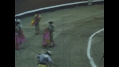 Barselona, İspanya Haziran 1956: 50 'lerde Corrida Şov Sahnesi