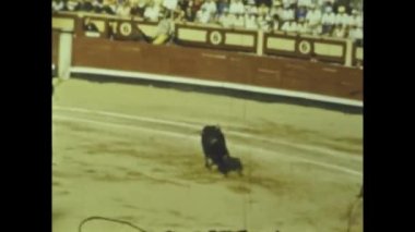 Barselona, İspanya Haziran 1956: 50 'lerde Corrida Şov Sahnesi