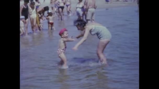 Isola Elba Italia Giugno 1964 Ricordi Delle Vacanze Mare Famiglia — Video Stock