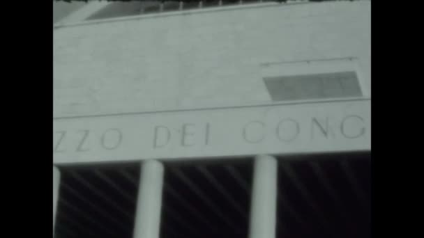 Řím Itálie Květen 1958 Kongresový Palác Řím Letech — Stock video