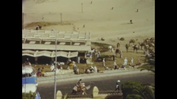 Giza Egyiptom 1956 Június Egyiptomi Kilátás Években — Stock videók