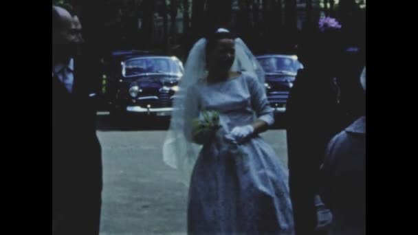 Rome Italy June 1959 Wedding Scene 50S — Stock Video