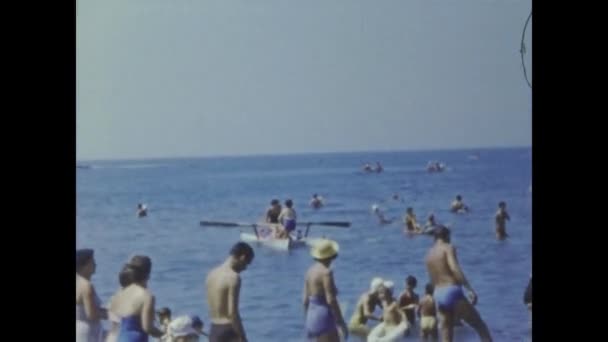 Rome Italië Juni 1959 Zee Vakantie Scene Jaren — Stockvideo