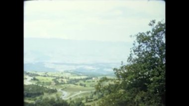 Roma, İtalya Haziran 1964: 60 'larda ortaçağ köyü sahnesi