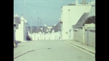 Bari, İtalya Haziran 1964: Trulli mimari detayı Bari, İtalya 'da 60' larda