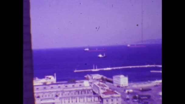 Sanremo Itálie Červenec 1973 Sanremo Port View 70S — Stock video