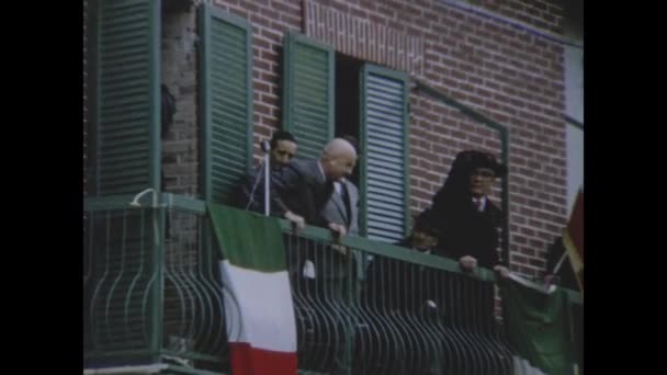 Dolomitas Italia Junio 1964 Demostración Escena Las Tropas Alpinas Los — Vídeo de stock