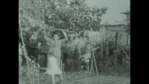 Ρώμη Ιταλία Μάιος 1960 Αναμνήσεις Οικογενειακών Αγροτών Στη Δεκαετία Του — Αρχείο Βίντεο