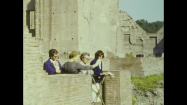 Rome Italy May 1964 Tourists Visit Rome 60S — Stock Video