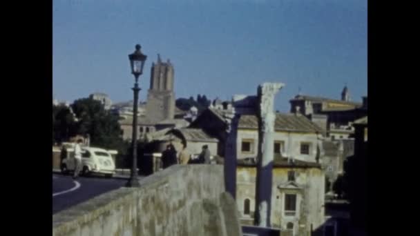 Rome Italy May 1964 Rome View 60S — Stockvideo