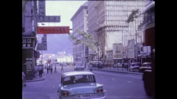 Hong Kong Hong Kong Maggio 1969 Hong Kong Street View — Video Stock