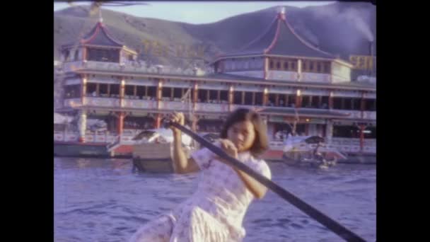 Hong Kong Hong Kong Mayo 1969 Viaje Barco Hong Kong — Vídeos de Stock
