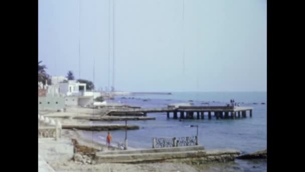 Karthago Tunesien Juni 1964 Karthago Stadtansicht Den 60Er Jahren — Stockvideo