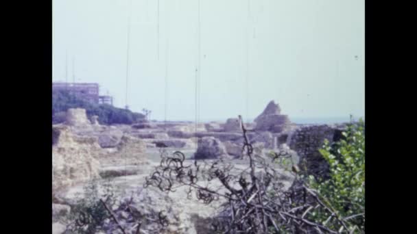 突尼斯迦太基 1964年6月 迦太基市60年代的景观 — 图库视频影像