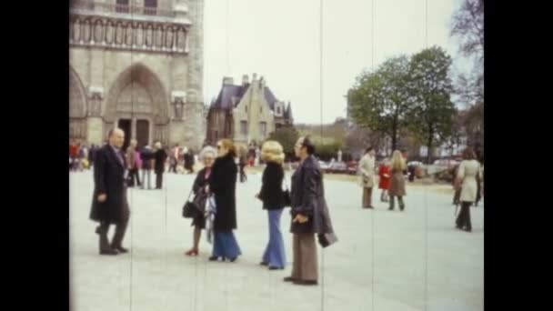 Париж Франция Май 1974 Вид Париж — стоковое видео