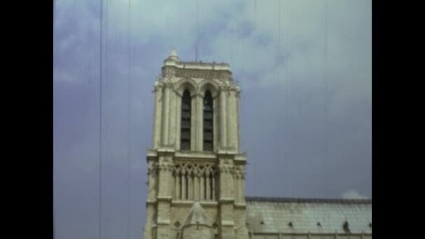 Paris Frankreich Mai 1974 Stadtansicht Von Paris Den 70Er Jahren — Stockvideo