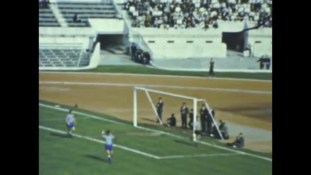 Rzym Włochy Maj 1964 Włoski Mecz Piłki Nożnej 60S — Wideo stockowe