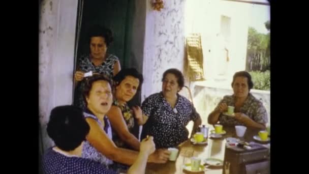 Capri Italia Giugno 1964 Memorie Dei Pranzi Famiglia Negli Anni — Video Stock