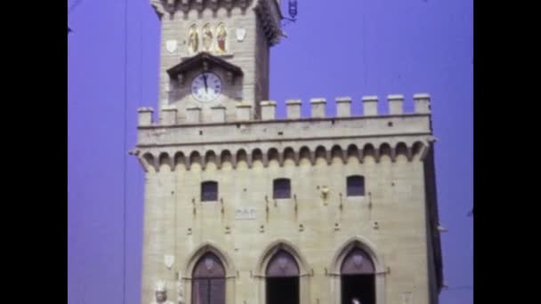 San Marino Olaszország Június 1964 San Marino Kilátás Években — Stock videók