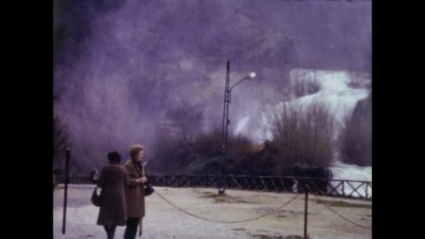 Terni Italy June 1964 Marmore Waterfalls 60S — Vídeo de stock