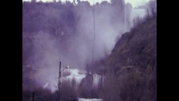 Terni Itália Junho 1964 Cachoeiras Marmore Década — Vídeo de Stock