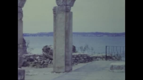 Verona Itália Junho 1964 Garda Vista Lago Década — Vídeo de Stock